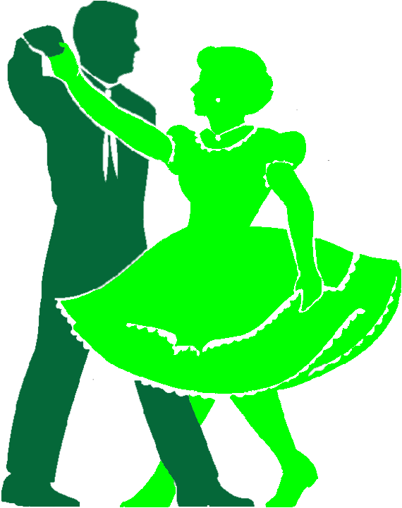 Square Dance Dancers on Square And Circle