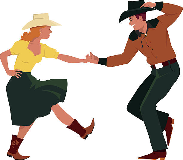 A couple Square Dancing